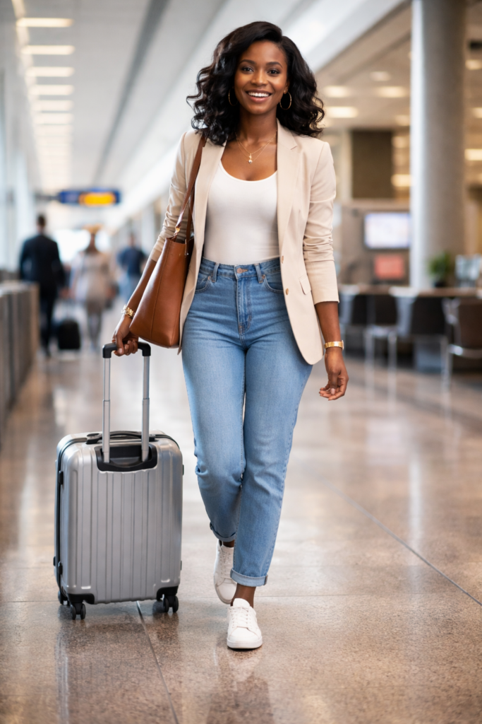 woman in airport